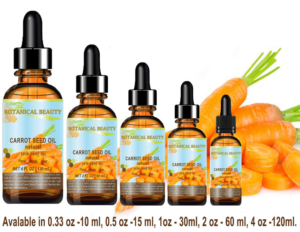 Carrot Seed Oil – 100% Natural, Cold-Pressed Carrier Oil, 60 ml | Botanical Beauty