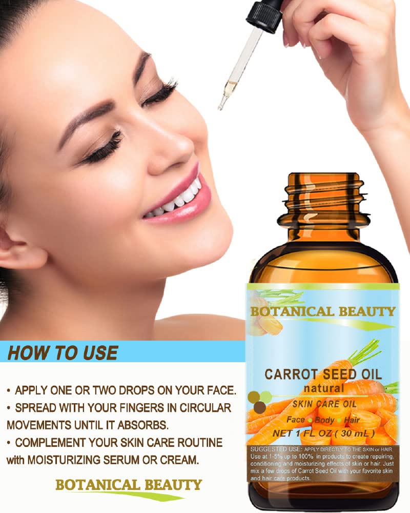 Carrot Seed Oil – 100% Natural, Cold-Pressed Carrier Oil, 60 ml | Botanical Beauty