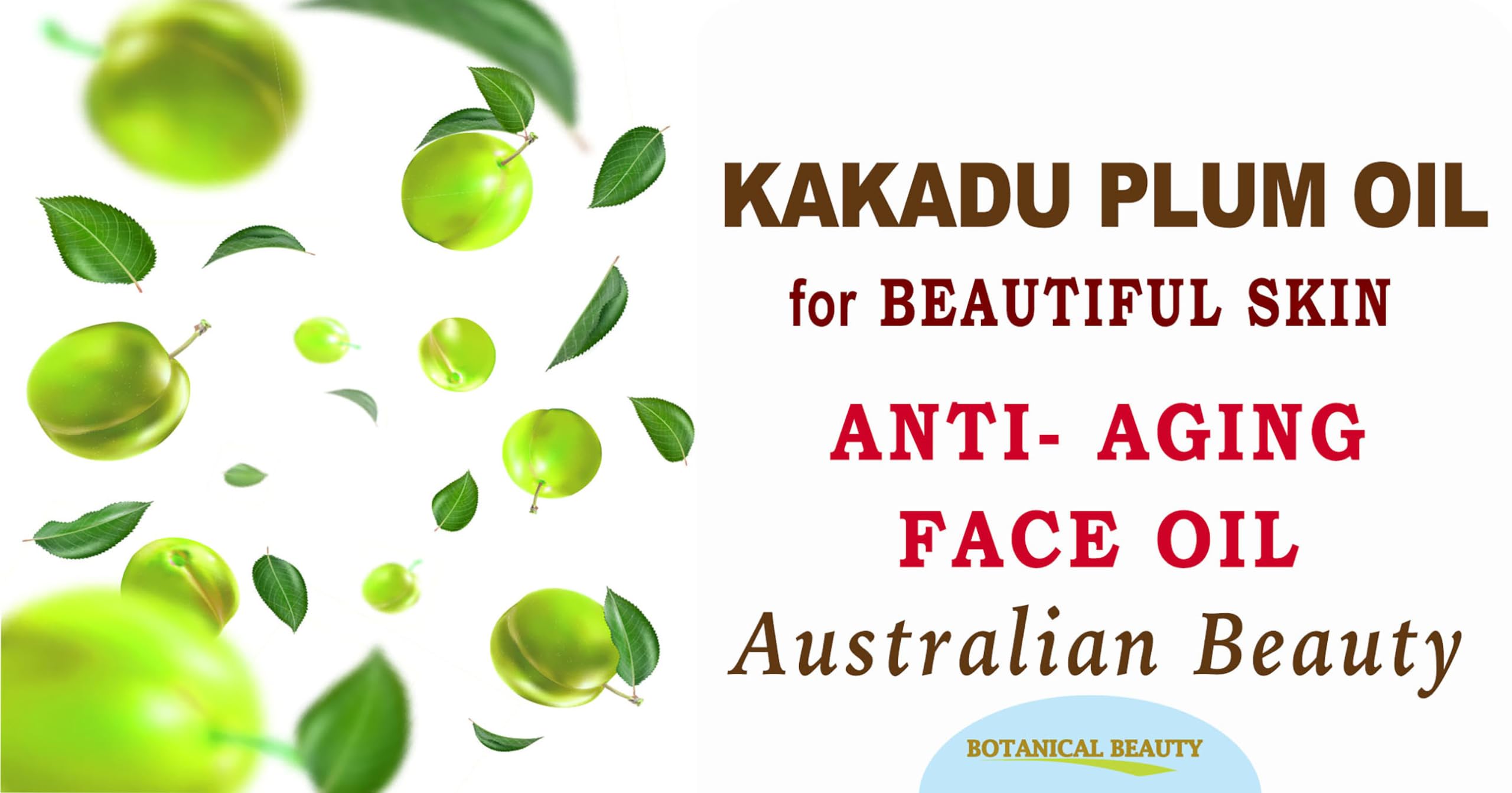 Botanical Beauty Kakadu Plum Oil – 100% Pure Virgin Cold-Pressed Carrier Oil 0.5 Fl oz