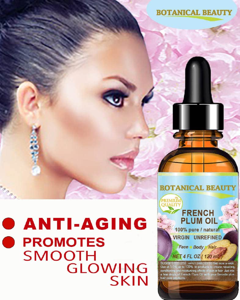 Botanical Beauty Plum Oil – 100% Pure Virgin, Cold-Pressed Carrier Oil (4 oz)