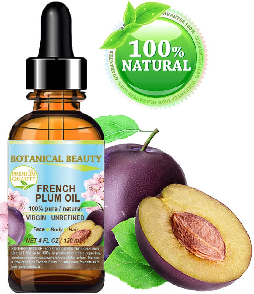 Botanical Beauty Plum Oil – 100% Pure Virgin, Cold-Pressed Carrier Oil (4 oz)