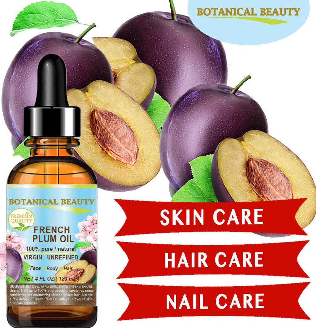 Botanical Beauty Plum Oil – 100% Pure Virgin, Cold-Pressed Carrier Oil (4 oz)