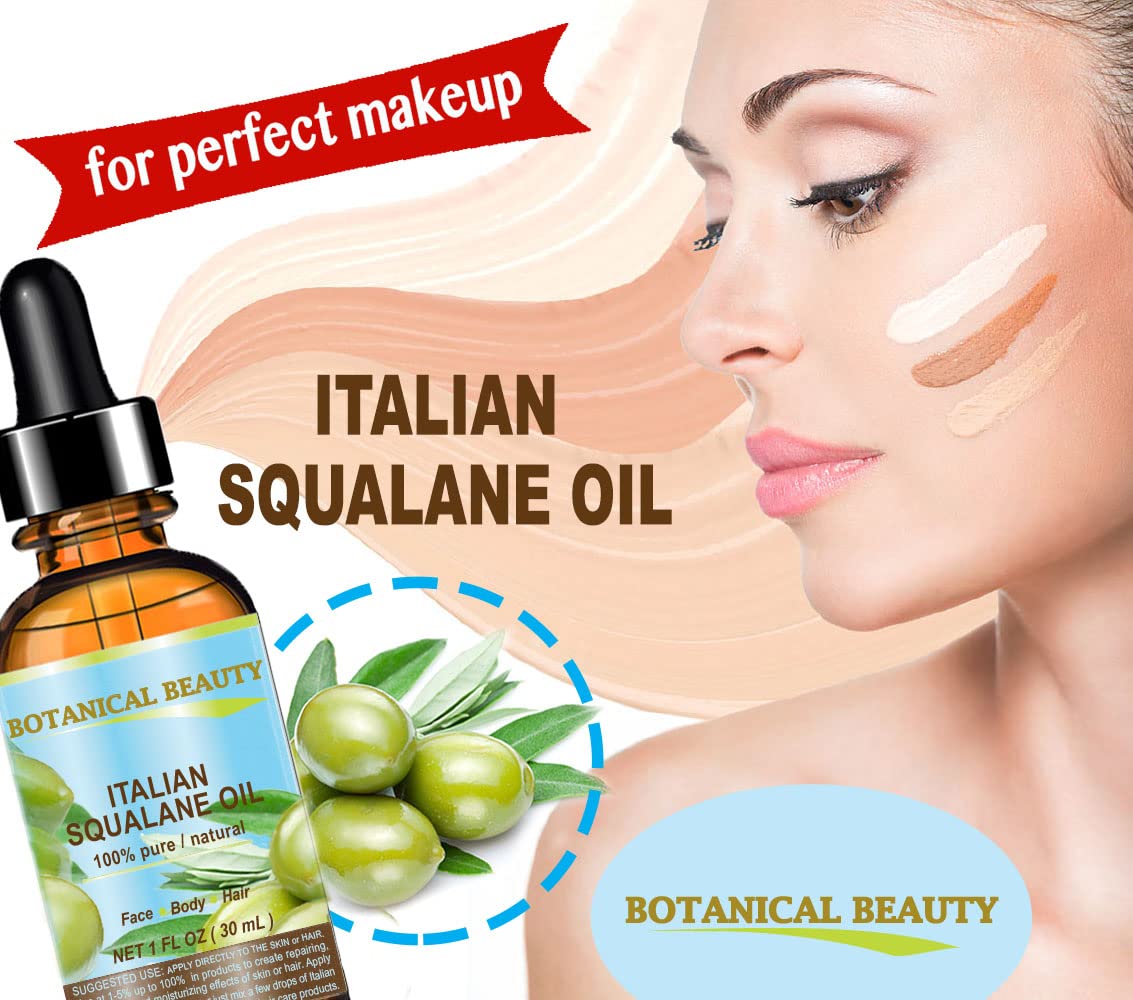 Botanical Beauty Squalane – 100% Pure Italian Olive-Derived Oil (4 oz)