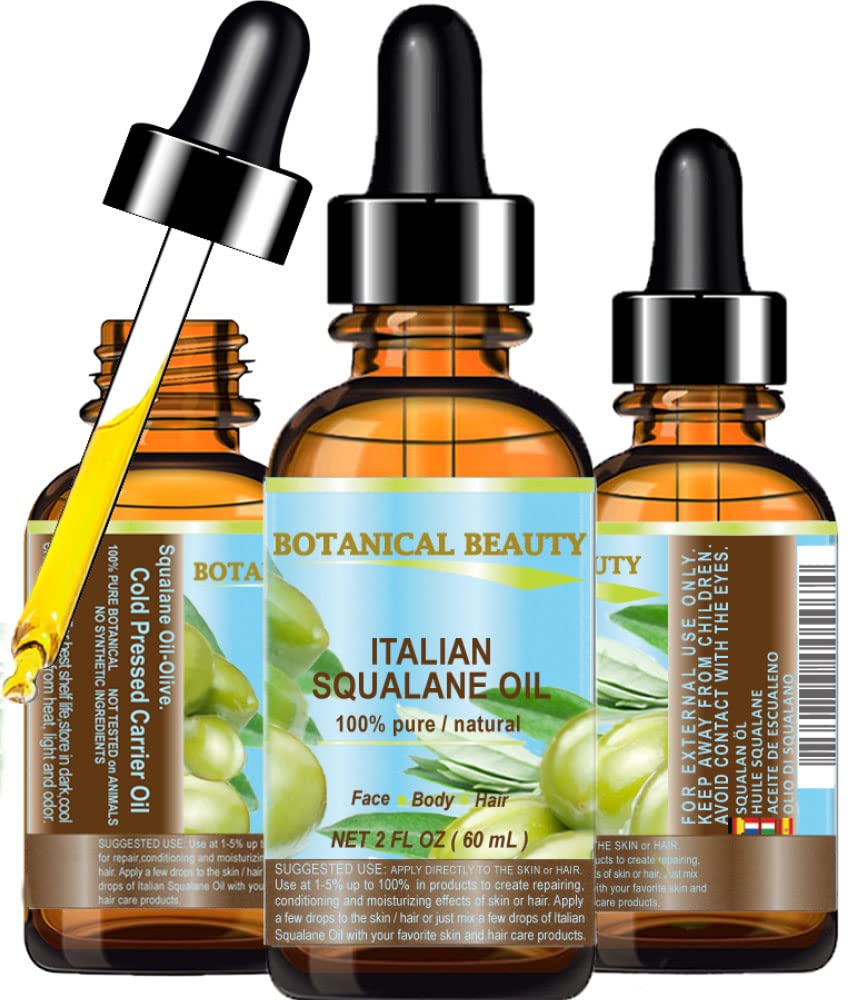 Botanical Beauty Squalane – 100% Pure Olive Oil Moisturizer (2 fl oz)