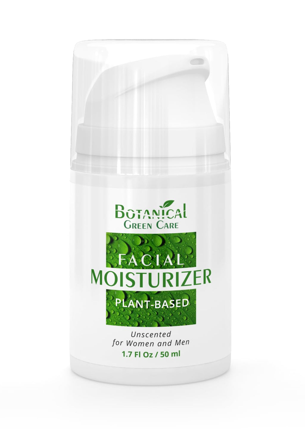 Botanical Green Care Plant-Based Facial Moisturizer | Unscented Hydration for Sensitive Skin
