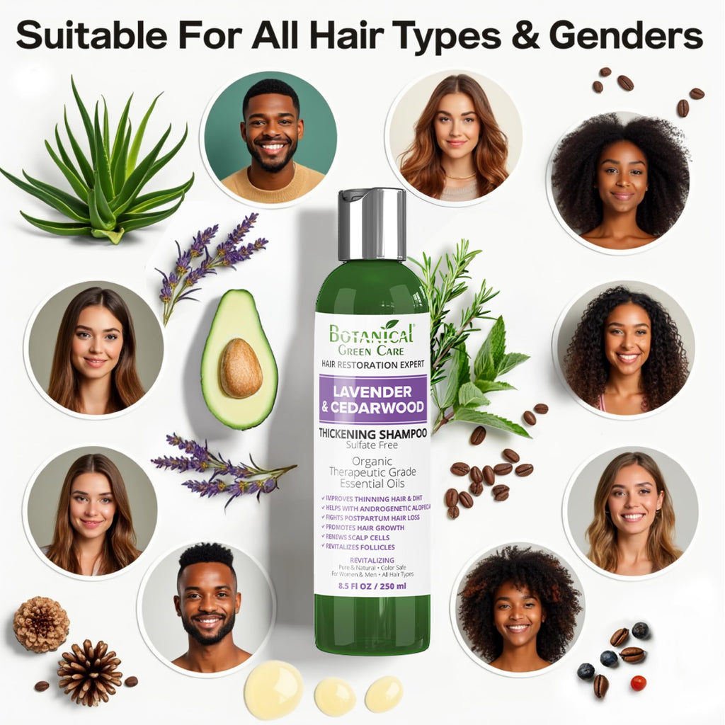 Lavender & Cedarwood Thickening Shampoo for Thinning Hair | Botanical Green Care