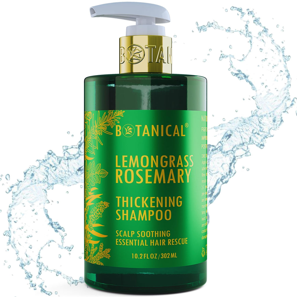 Botanical Hair Growth Lab Rosemary Shampoo with Saw Palmetto – Thinning Hair Support (10.2 oz)