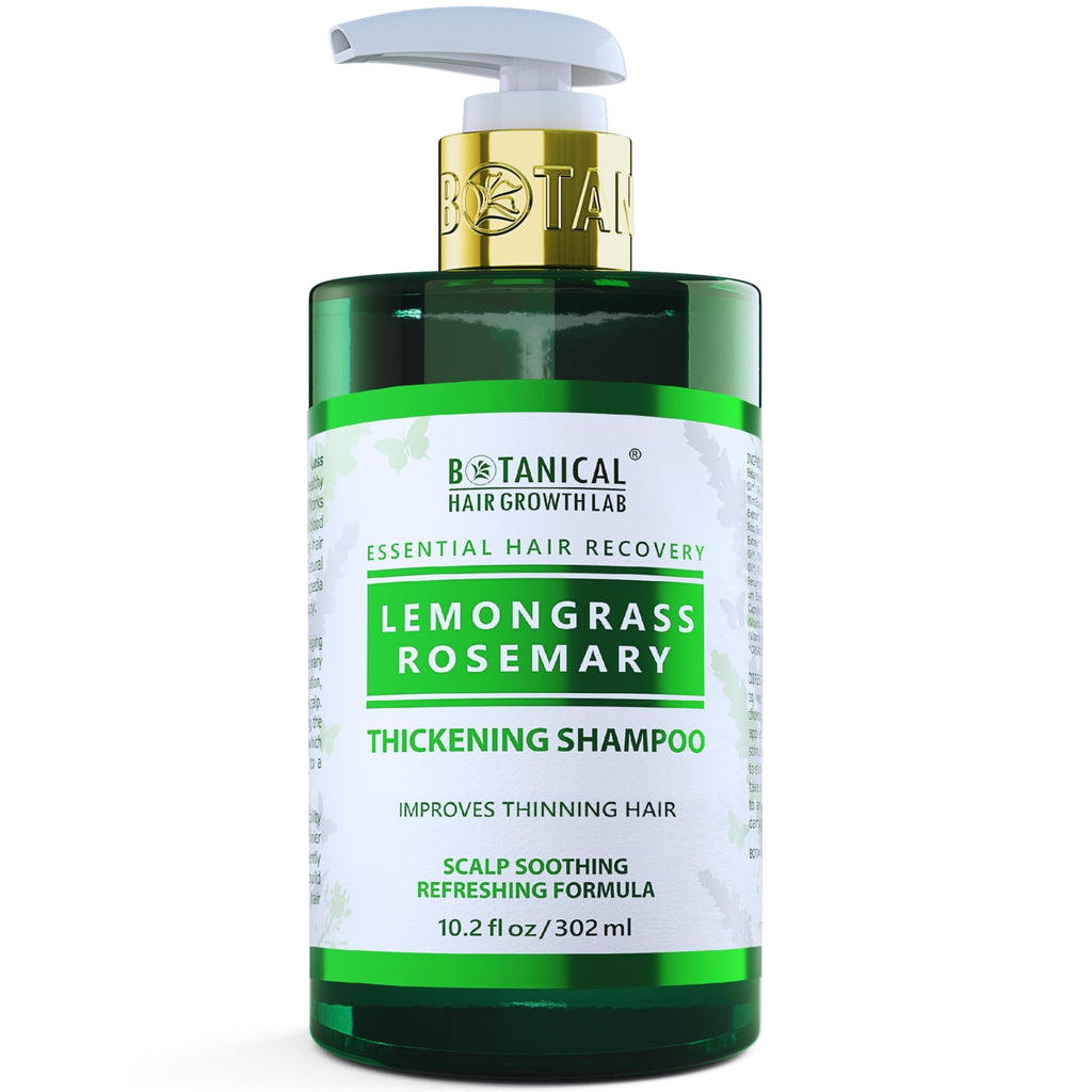 BOTANICAL HAIR GROWTH LAB Rosemary Shampoo with Saw Palmetto – Thickening & Scalp Stimulation, 10.2 oz