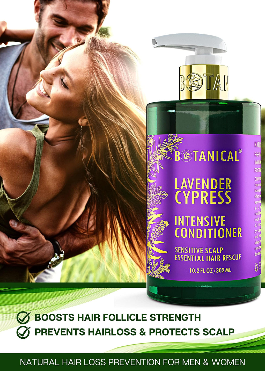 Botanical Hair Growth Lab Lavender Conditioner – Scalp Stimulation & Hair Growth Support, 10.2 Fl Oz