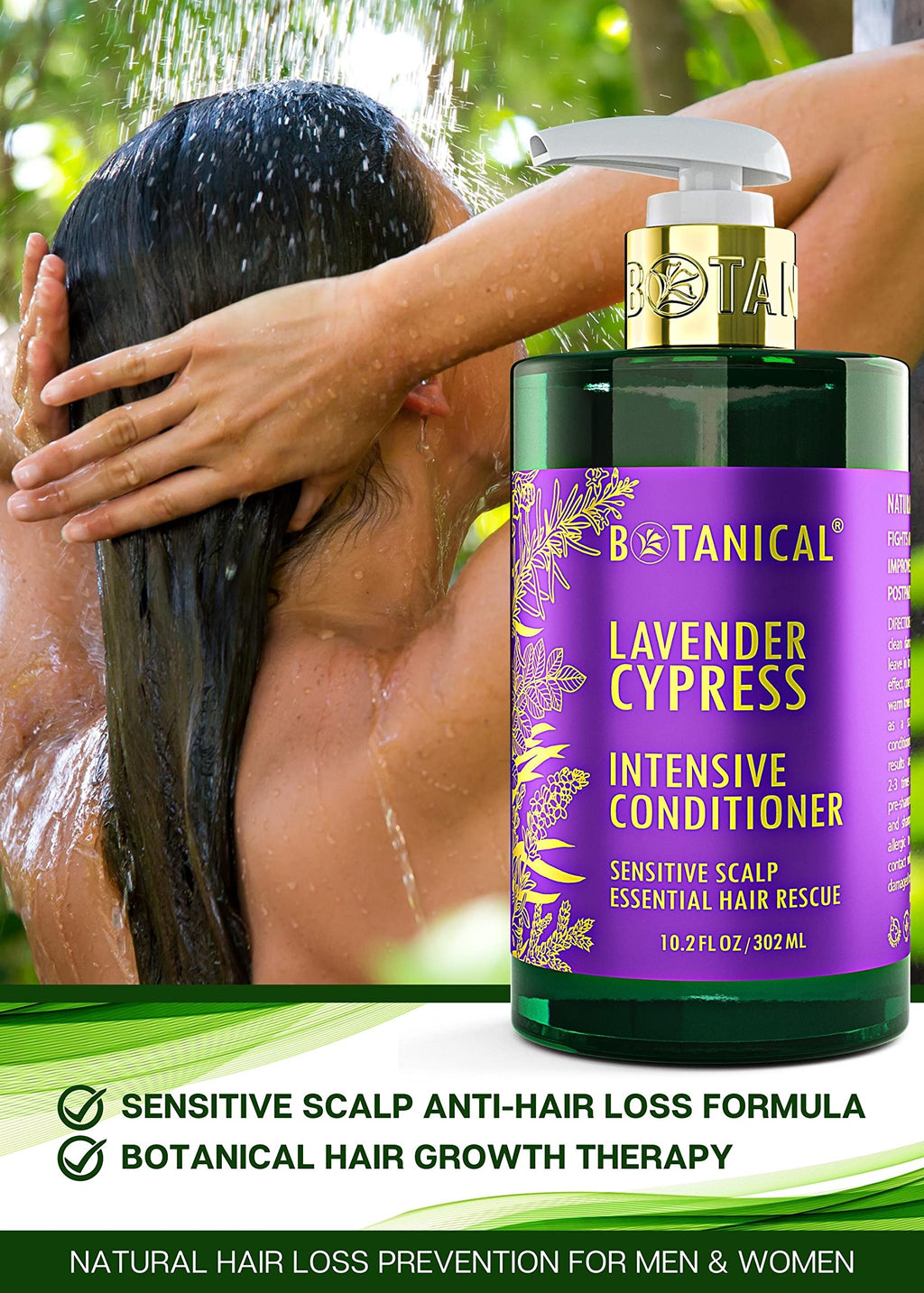 Botanical Hair Growth Lab Lavender Conditioner – Scalp Stimulation & Hair Growth Support, 10.2 Fl Oz