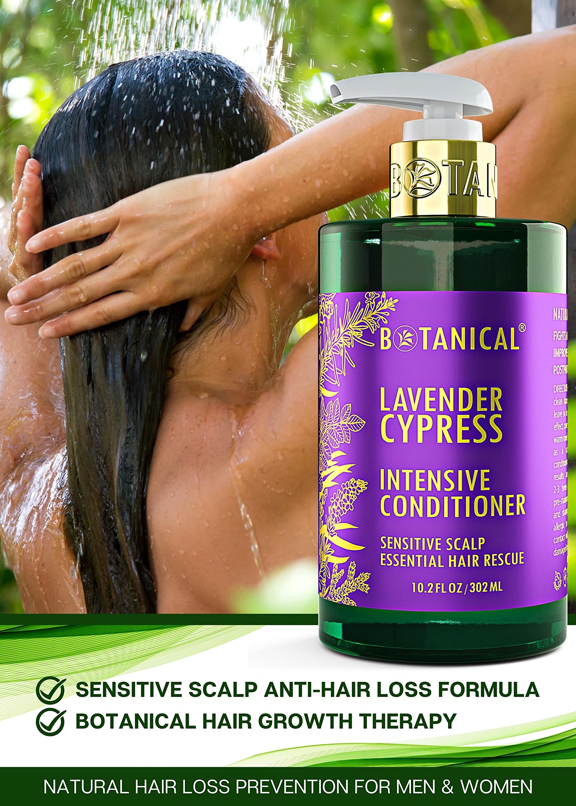 Botanical Hair Growth Lab Lavender Conditioner – Scalp Stimulation & Hair Growth Support, 10.2 Fl Oz