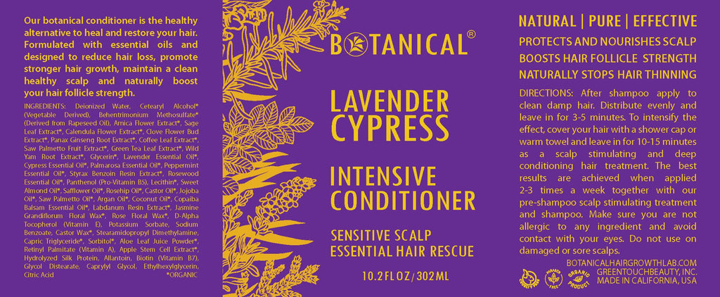 Botanical Hair Growth Lab Lavender Conditioner – Scalp Stimulation & Hair Growth Support, 10.2 Fl Oz