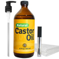 Botanical Tradesman Organic Castor Oil Kit – 17 oz Glass Bottle, Cold-Pressed, Hexane-Free