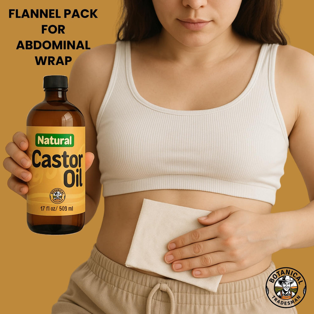 Botanical Tradesman Organic Castor Oil Kit – 17 oz Glass Bottle, Cold-Pressed, Hexane-Free