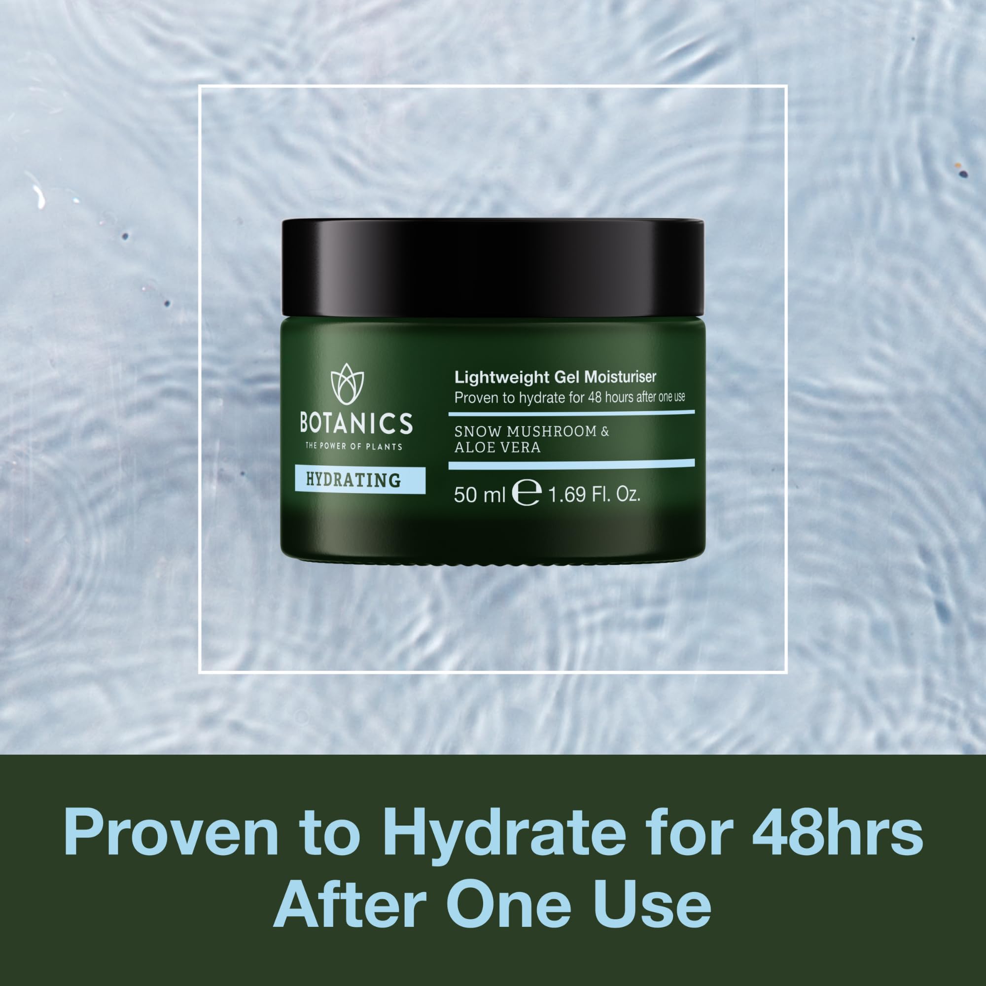 Botanics Lightweight Hydrating Face Moisturizer – Snow Mushroom & Aloe Vera | 48-Hour Hydration