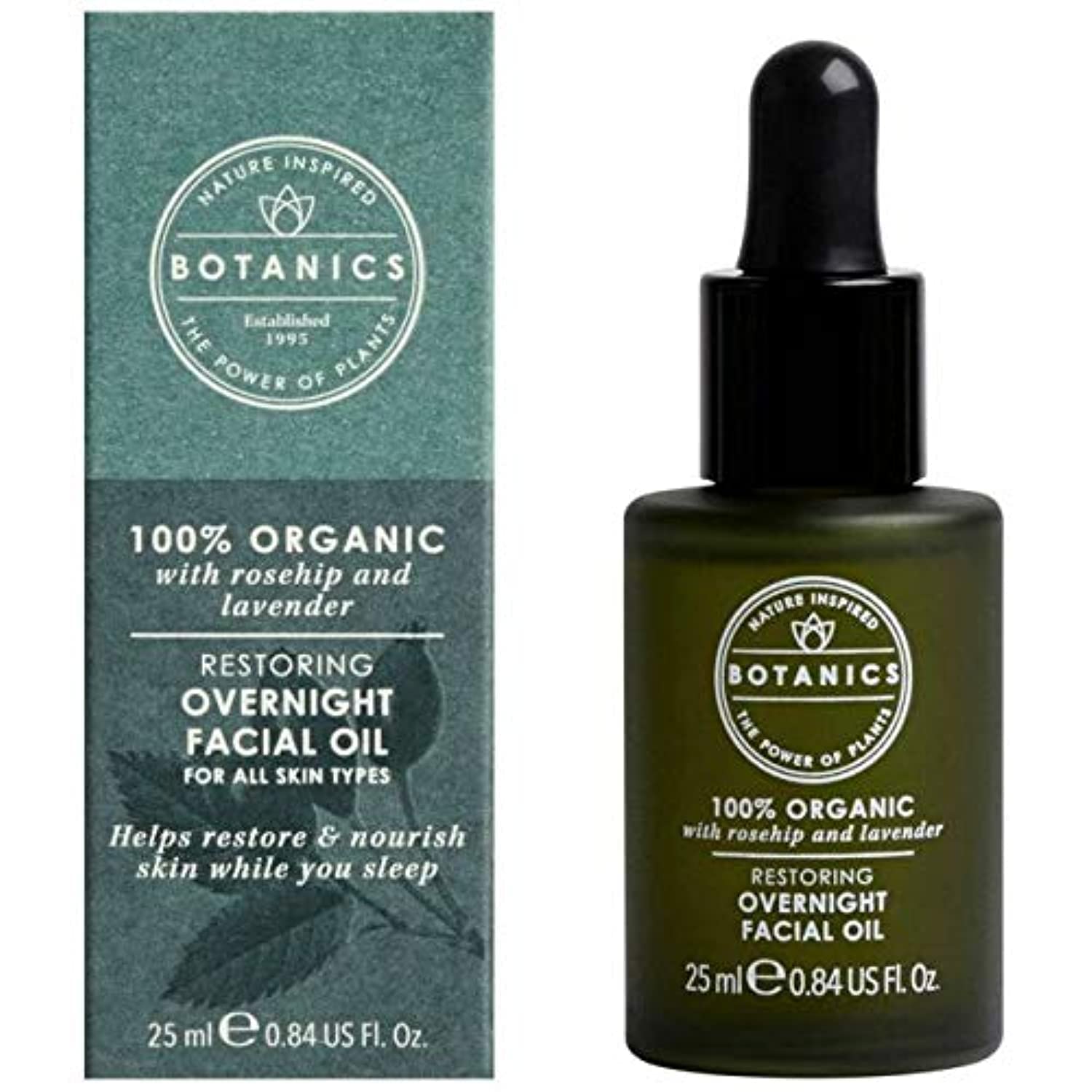 Botanics Organic Restoring Overnight Facial Oil 25ml – Nighttime Skin Nourishment