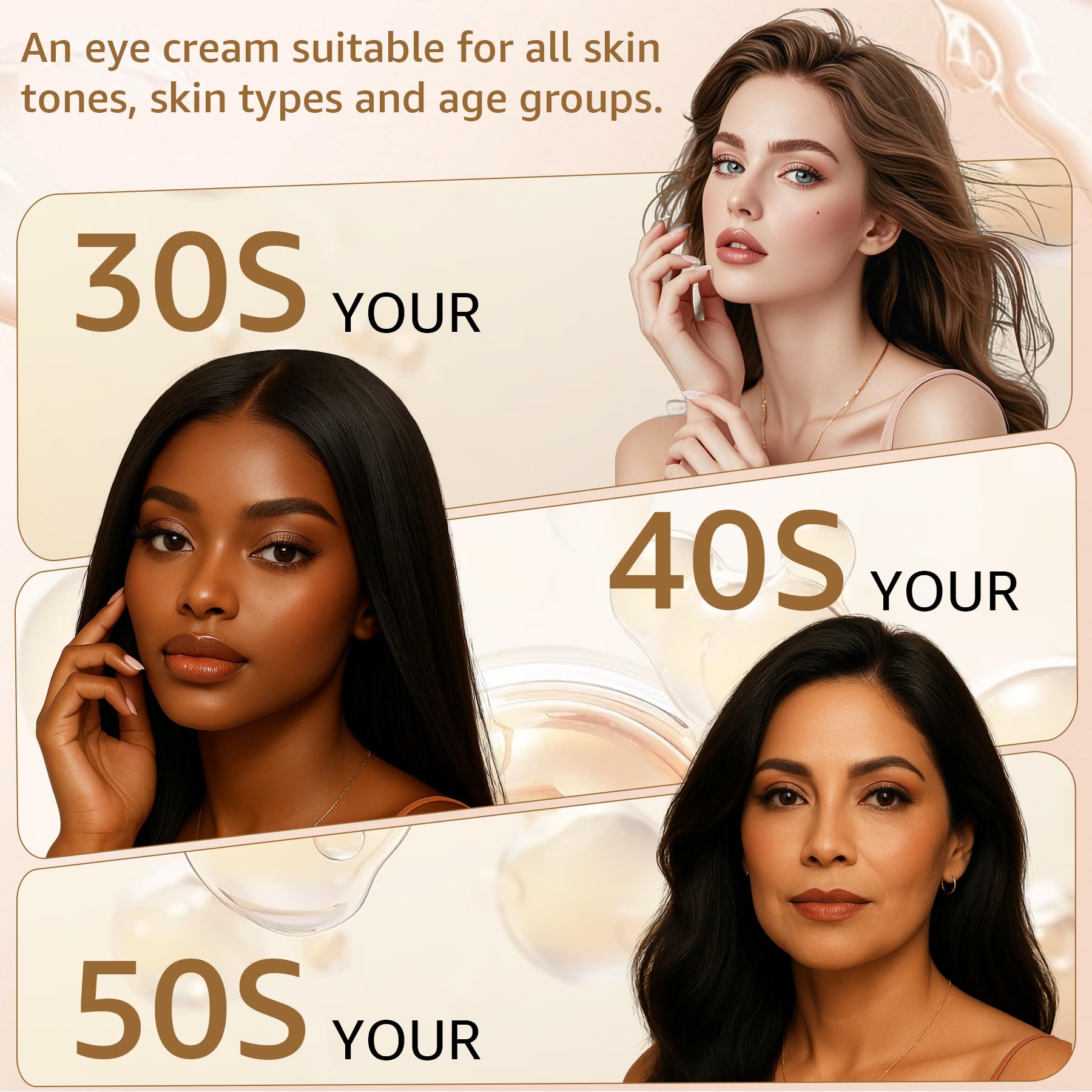 Botanikind 2PCS Perfection Eye Tightener Cream with 2 Brushes – Lightweight Firming Eye Care for All Skin Types