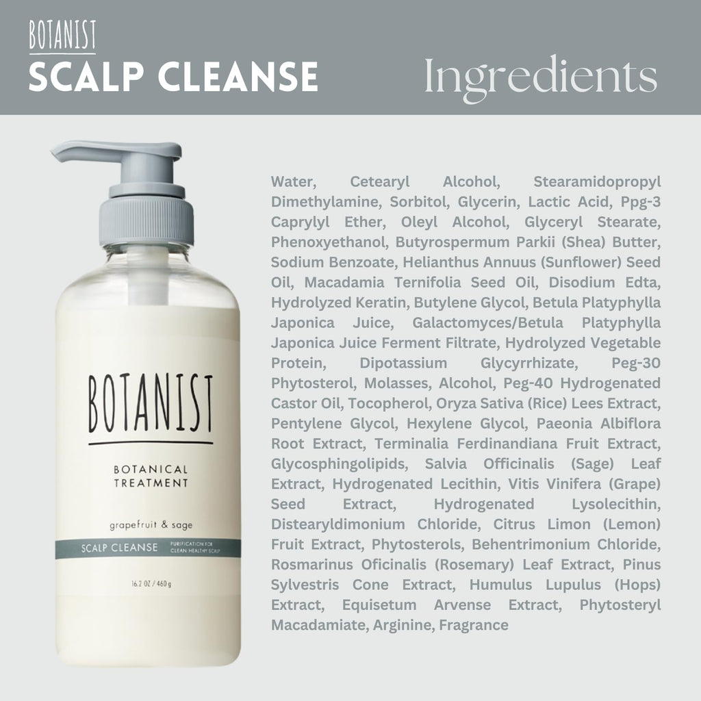 Botanist Keratin Conditioner for Dry Scalp – Grapefruit & Sage, Sulfate Free, 16.2 oz