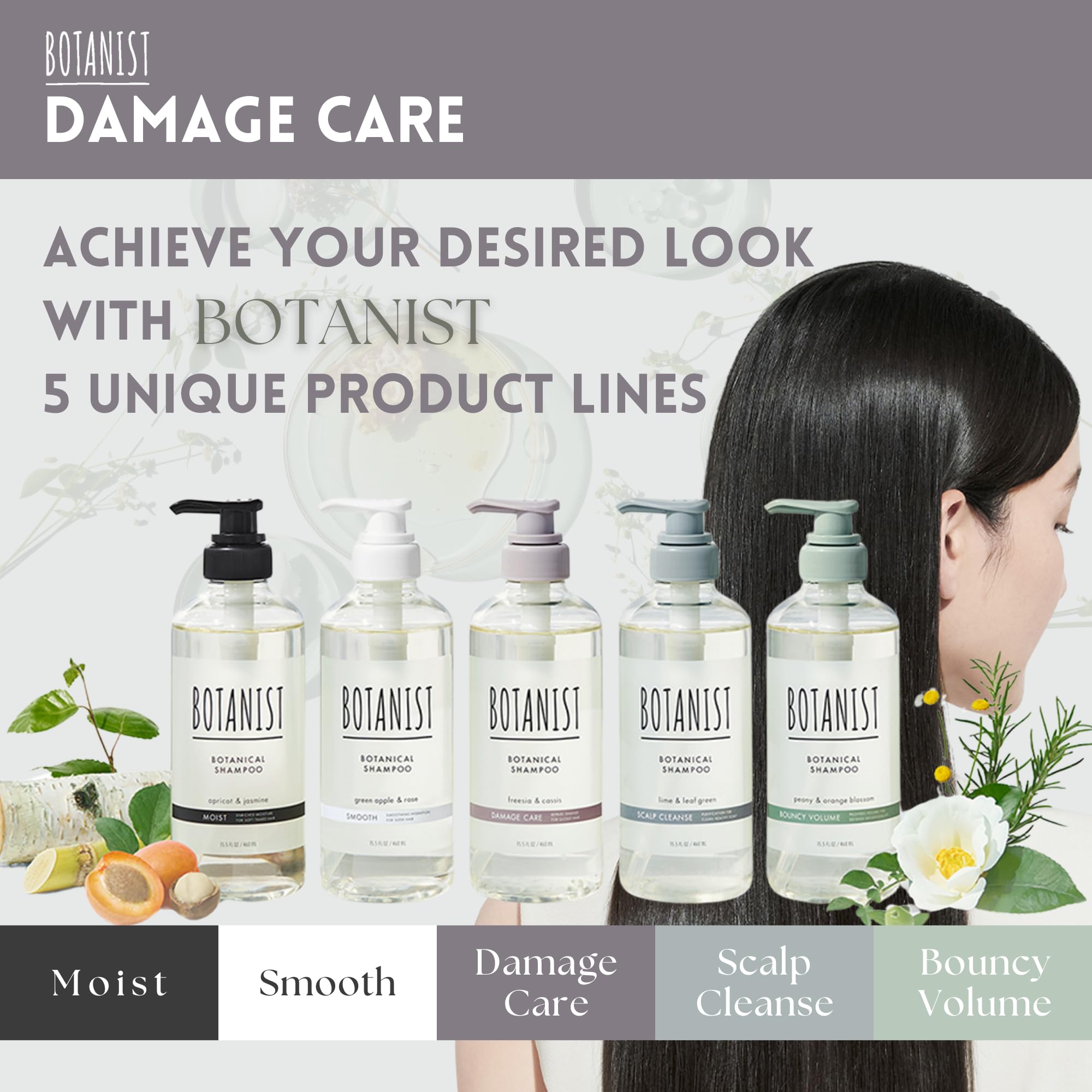 Botanist Natural Shampoo & Conditioner Set – Keratin, Collagen, Jojoba & Argan Oil | Silicone & Sulfate Free 31.7 Fl Oz | Damage Care