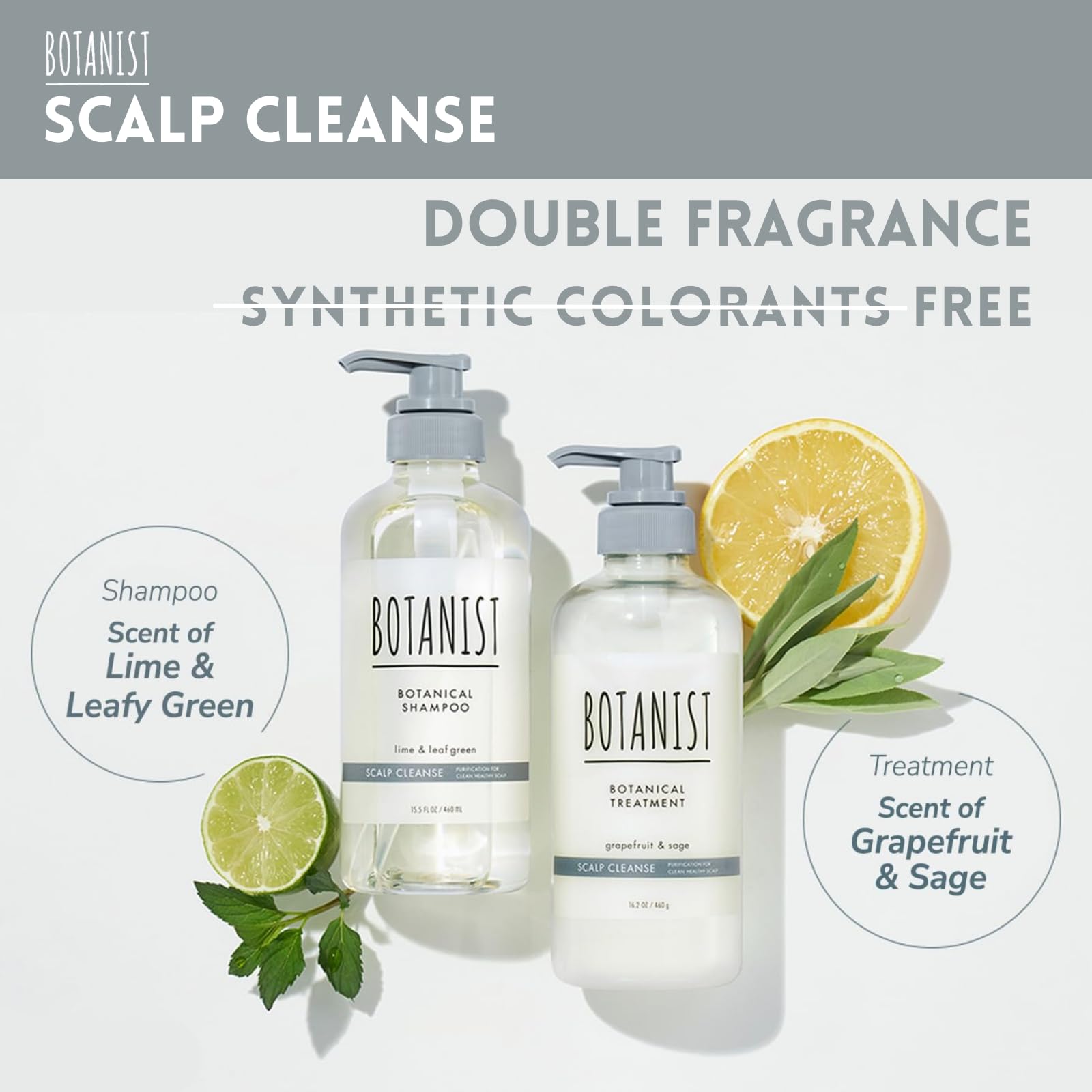 Botanist Keratin Conditioner for Dry Scalp – Grapefruit & Sage, Sulfate Free, 16.2 oz
