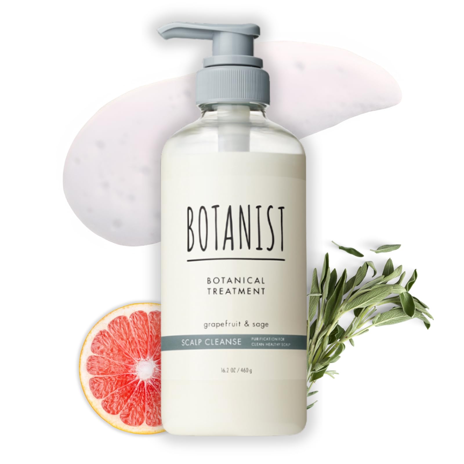 Botanist Keratin Conditioner for Dry Scalp – Grapefruit & Sage, Sulfate Free, 16.2 oz