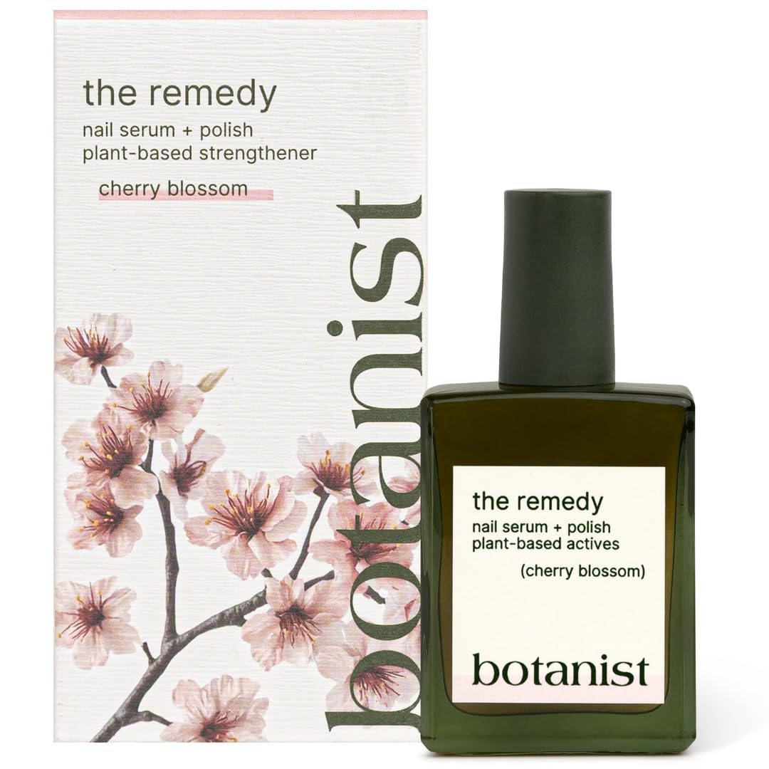 Botanist The Remedy | Plant-Based Nail Strengthening Polish (Cherry Blossom) – 84% Plant-Based, 21-Free & Vegan