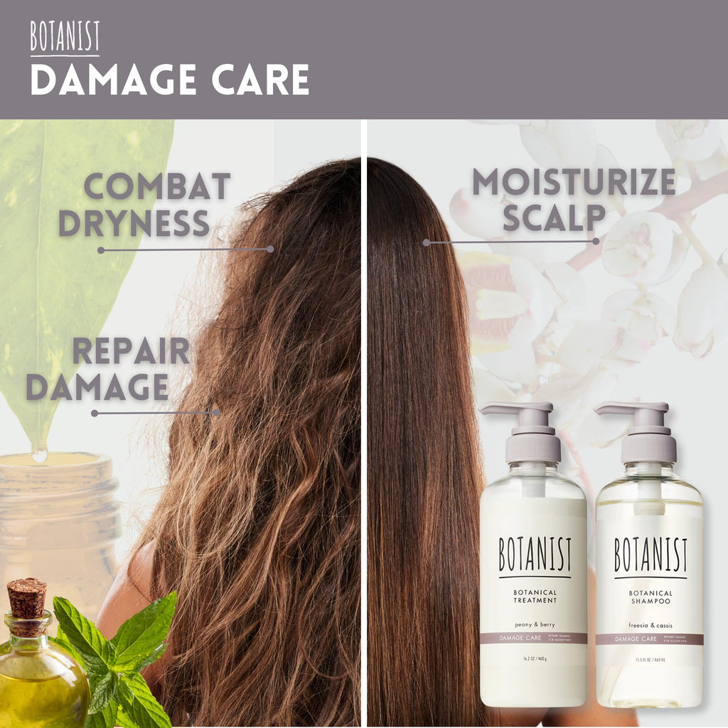 Botanist Natural Shampoo & Conditioner Set – Keratin, Collagen, Jojoba & Argan Oil | Silicone & Sulfate Free 31.7 Fl Oz | Damage Care