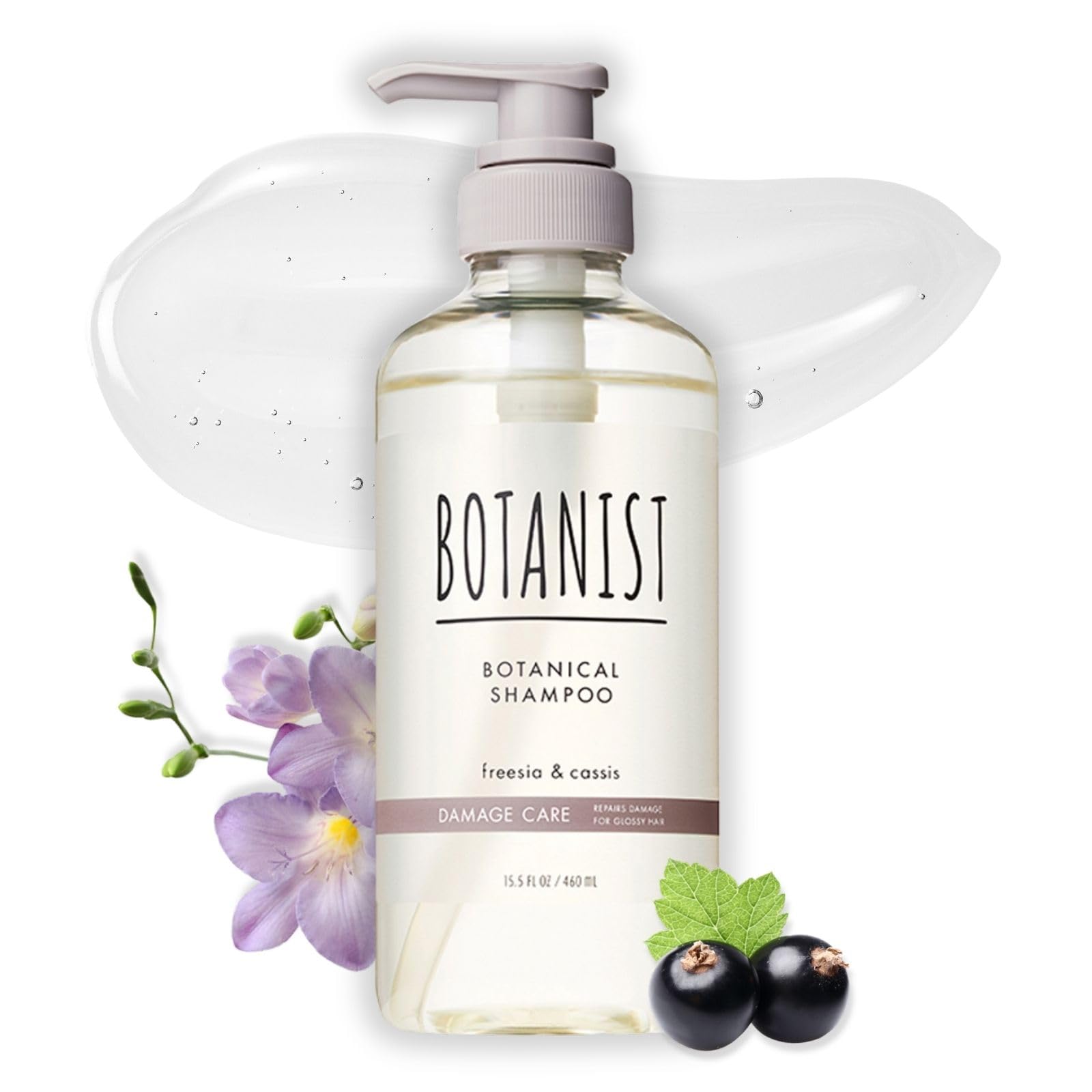 Botanist Organic Shampoo for Color-Treated Hair – From Japan, Paraben & Sulfate Free with Keratin, Proteins, Collagen & Hyaluronic Acid (15.5 oz) Freesia & Cassis
