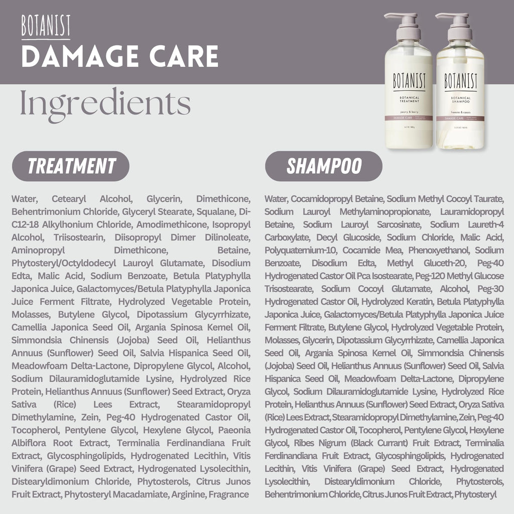 Botanist Natural Shampoo & Conditioner Set – Keratin, Collagen, Jojoba & Argan Oil | Silicone & Sulfate Free 31.7 Fl Oz | Damage Care