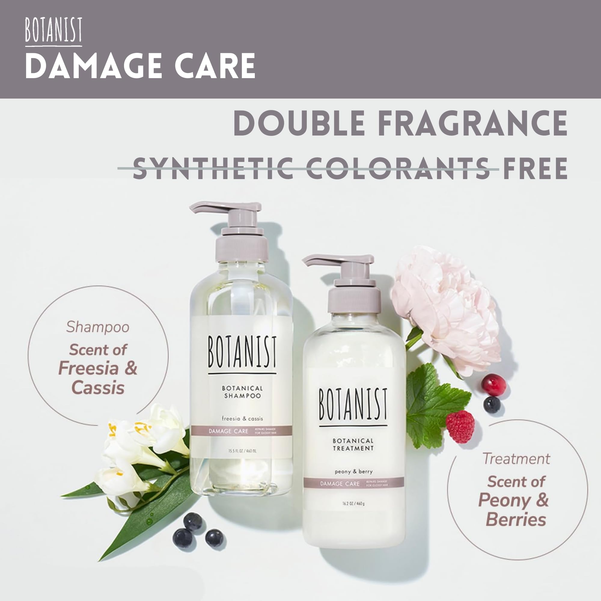 Botanist Natural Shampoo & Conditioner Set – Keratin, Collagen, Jojoba & Argan Oil | Silicone & Sulfate Free 31.7 Fl Oz | Damage Care