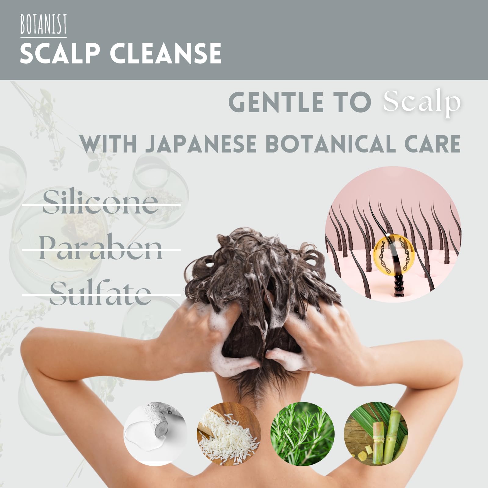 Botanist Keratin Conditioner for Dry Scalp – Grapefruit & Sage, Sulfate Free, 16.2 oz