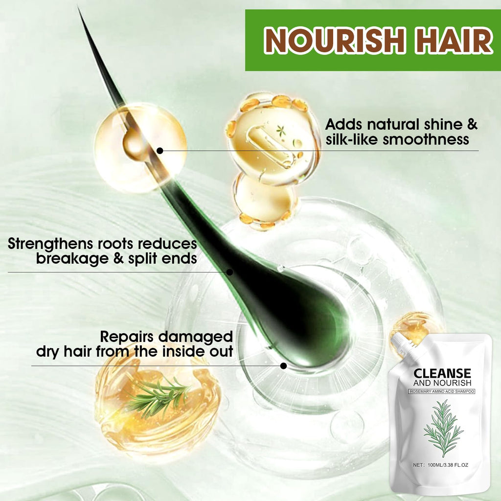 Botou 2PCS Rosemary Amino Acid Shampoo – Hair Growth & Strengthening for Thinning Hair (3.38 fl oz)