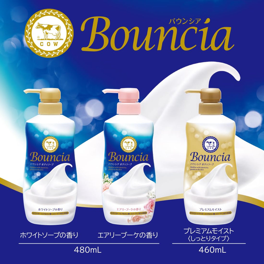 BOUNCIA Cow Brand Airy Bouquet Rose Body Wash – 480 ml | Dense Foam, Rose Scent