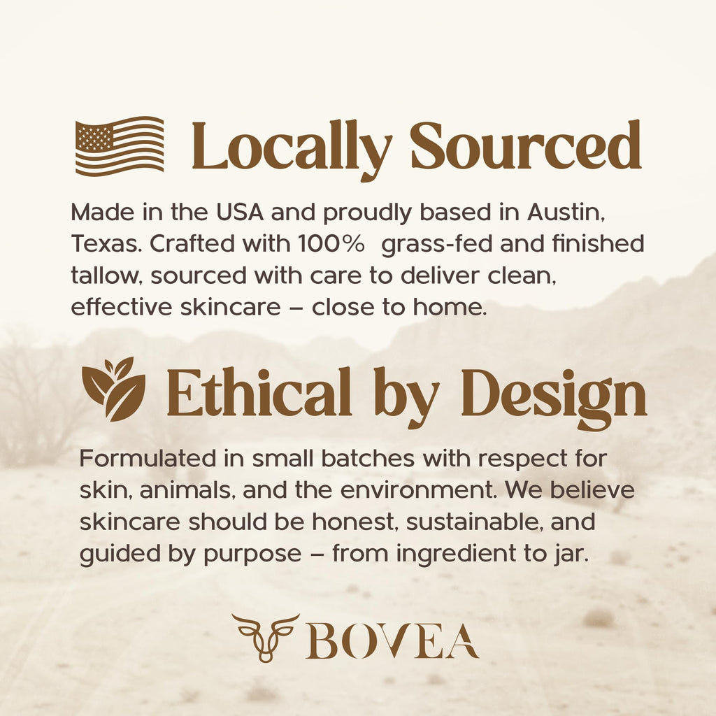 BOVEA Whipped Tallow Honey Balm – Grass-Fed Tallow Moisturizer with Manuka Honey & Jojoba Oil | All Skin Types | 3.24 oz