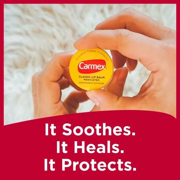 Carmex Classic Lip Balm Medicated 0.25 oz – Pack of 10 | Soothing Lip Care
