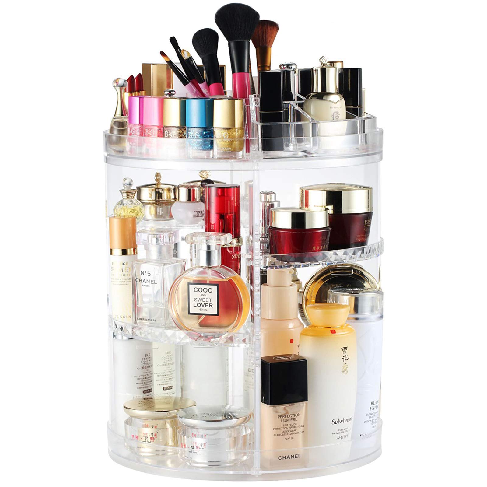 Boxalls Makeup Organizer Rotating, 8-Layer, Large Capacity, 360° Spinning Stand