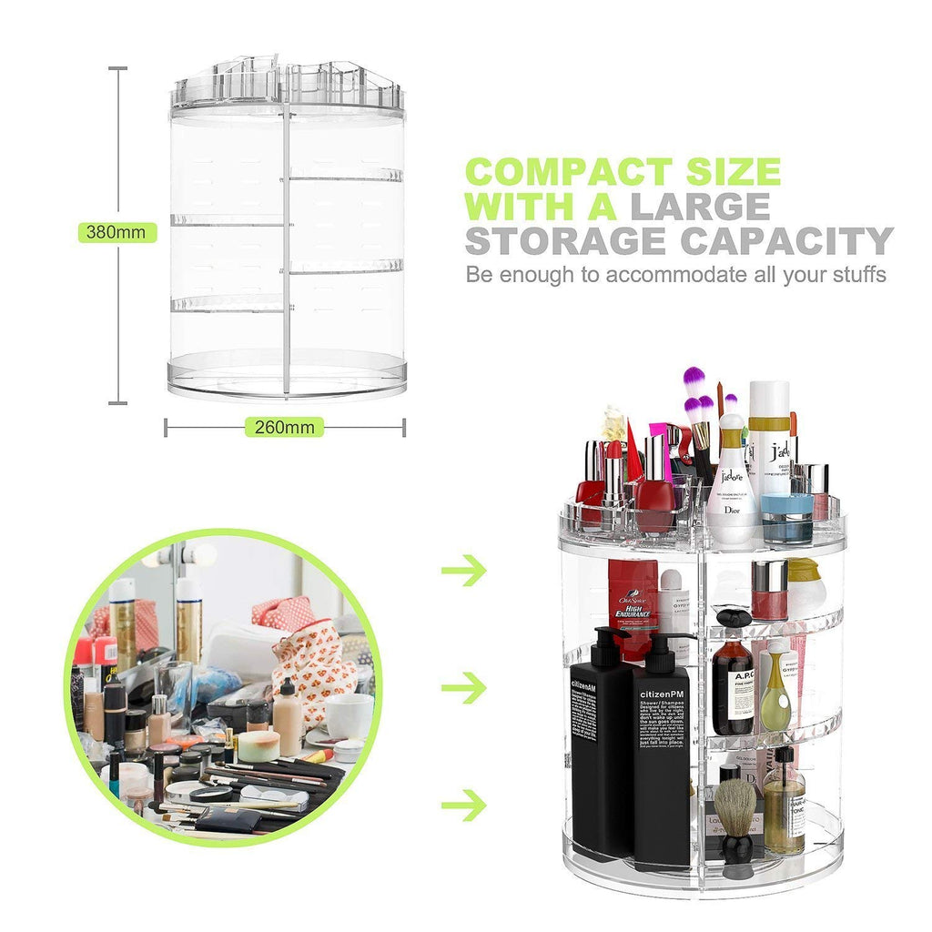 Boxalls Makeup Organizer Rotating, 8-Layer, Large Capacity, 360° Spinning Stand