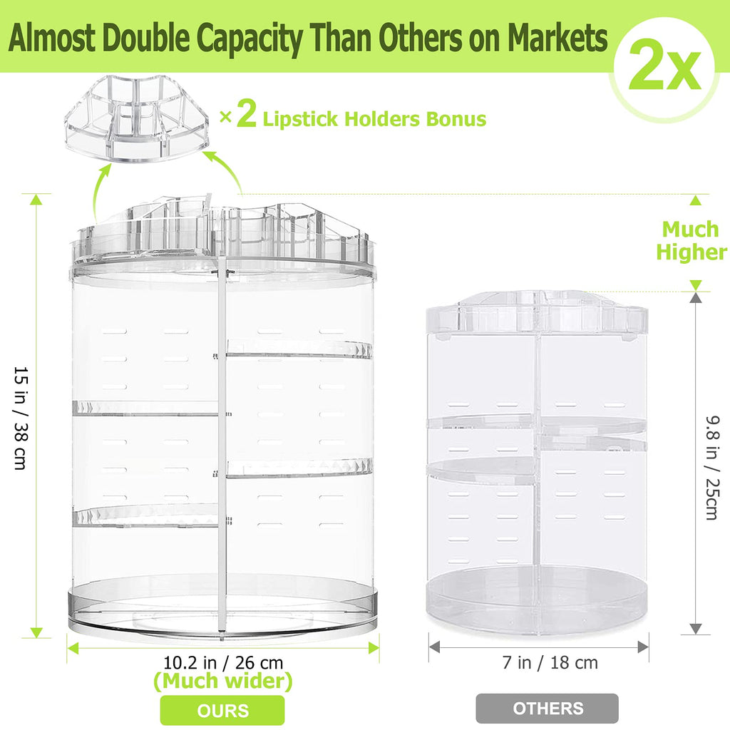 Boxalls Makeup Organizer Rotating, 8-Layer, Large Capacity, 360° Spinning Stand
