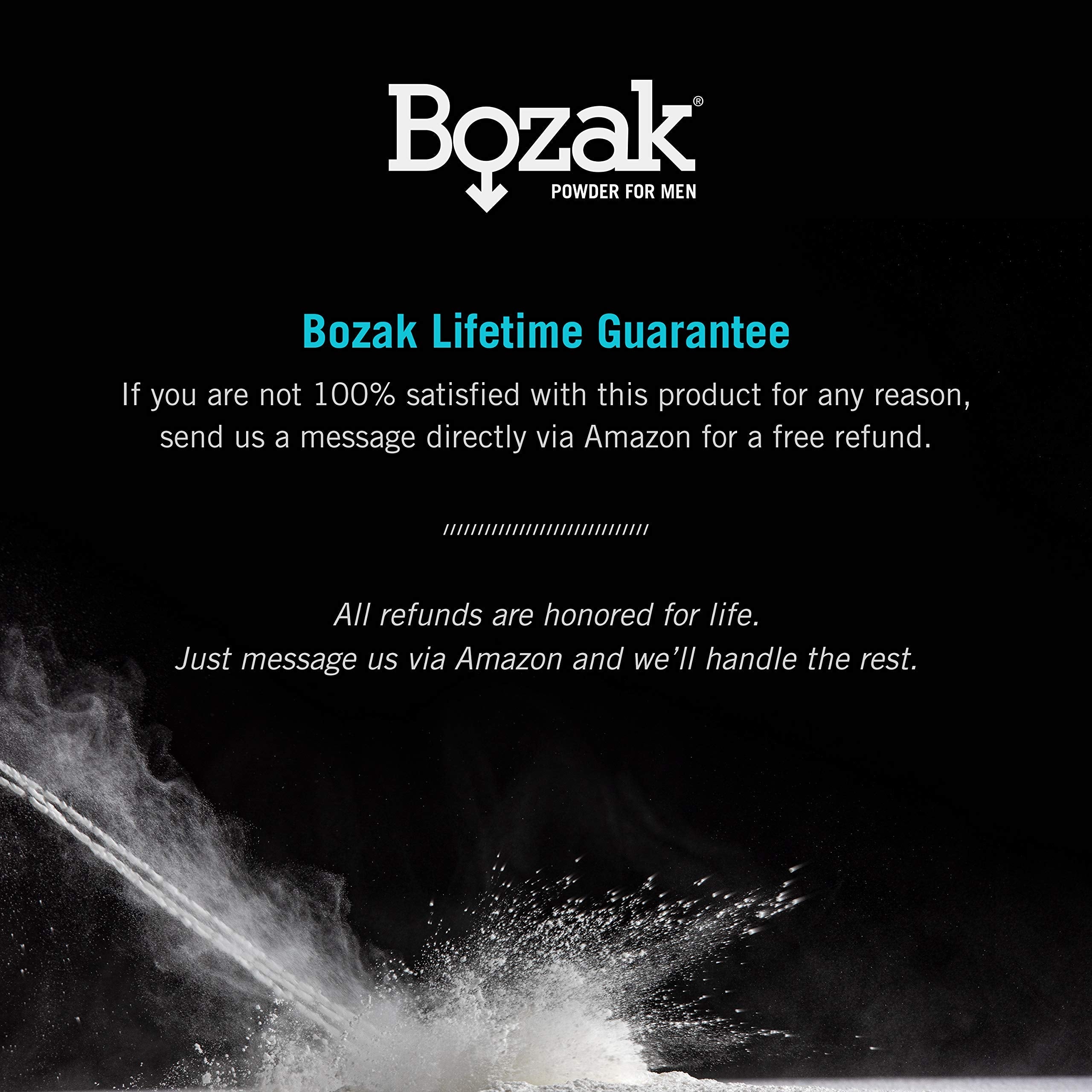 Bozak Cooling Body & Foot Powder for Men – Talc-Free, Menthol, 4 oz (2-Pack)
