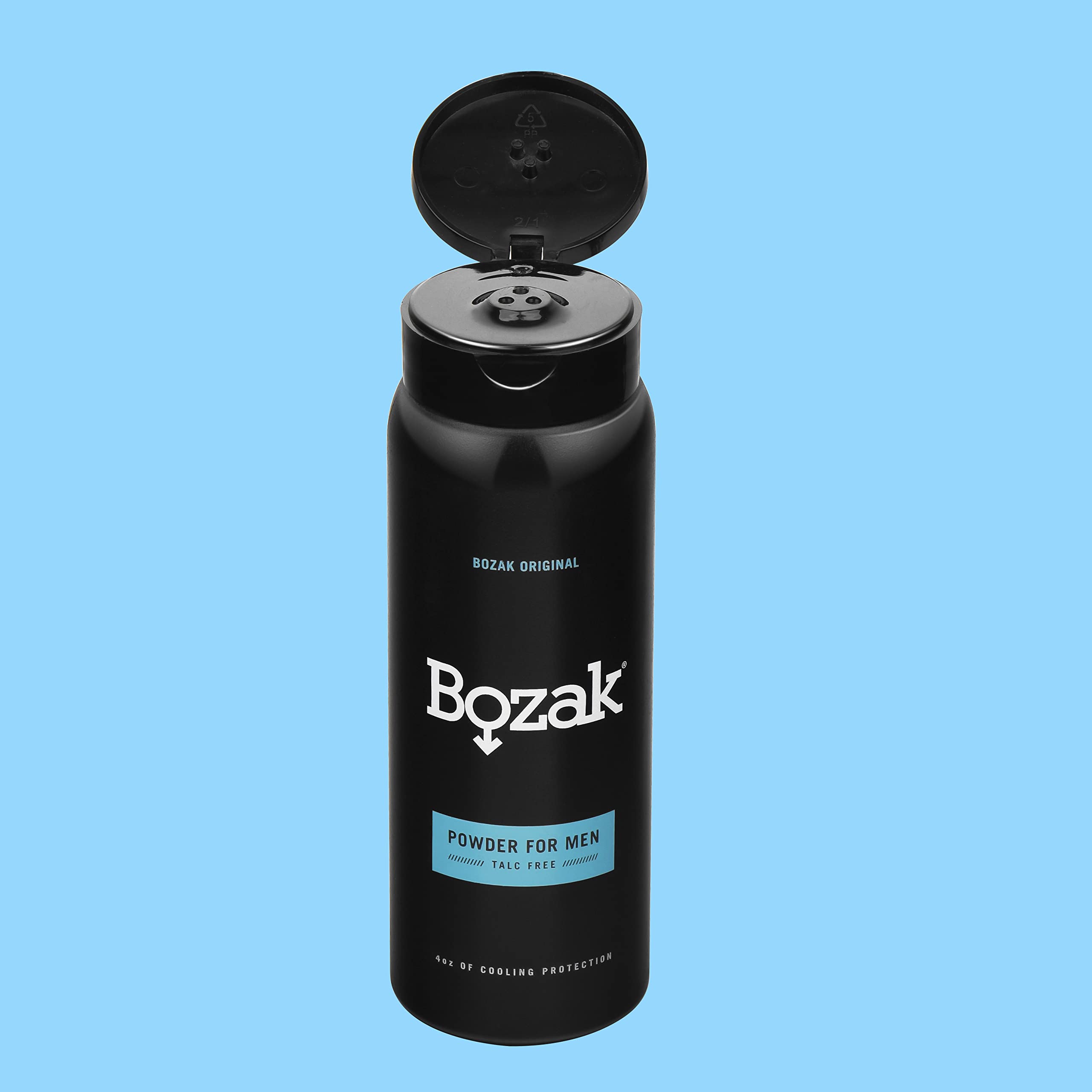 Bozak Cooling Body & Foot Powder for Men – Talc-Free, Menthol, 4 oz (2-Pack)