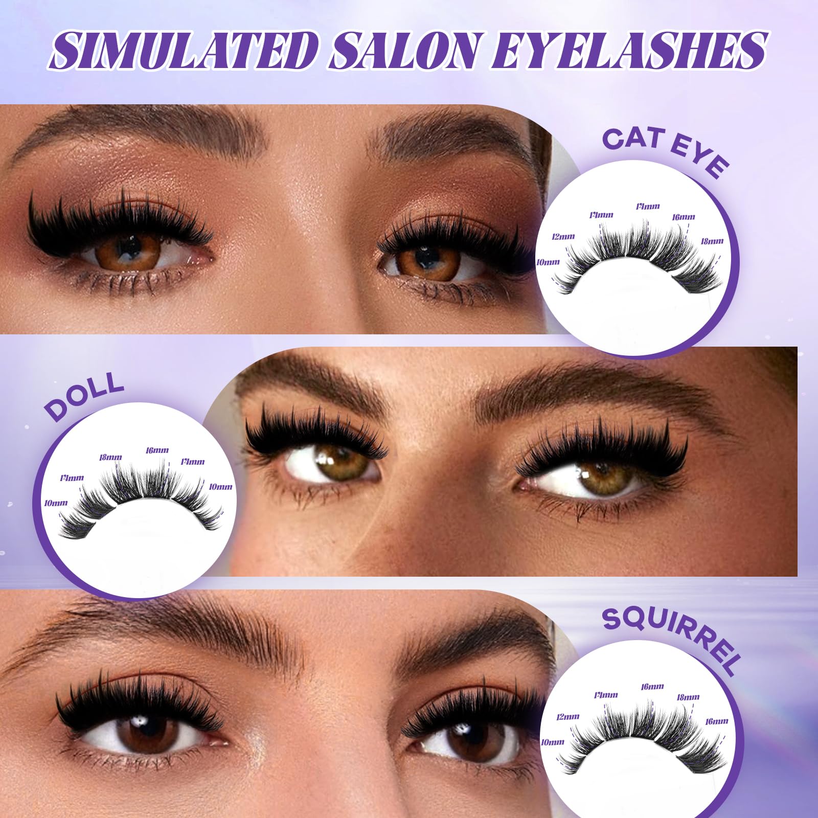 B&Qaugen Manga Lash Clusters Kit with Spikes 10-18mm – 120pcs DIY Salon-Quality Volume