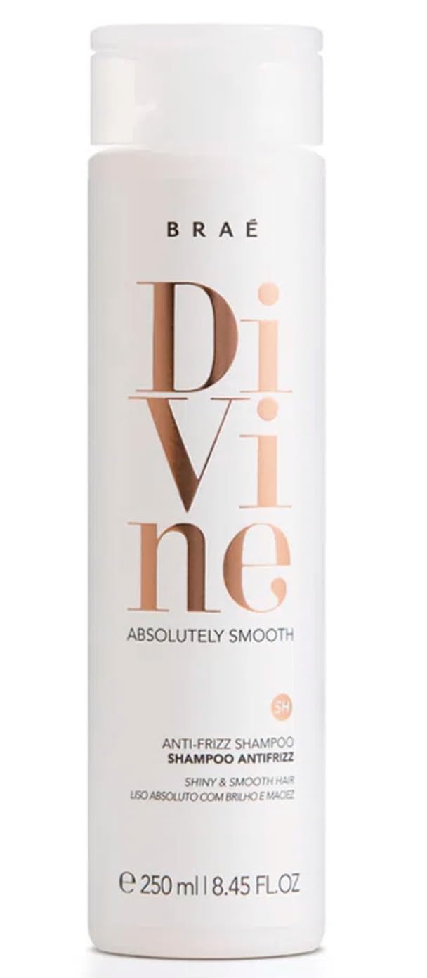 BRAÉ Divine Absolutely Smooth Anti-Frizz Shampoo – Sleek, Shiny Hair (250 ml)