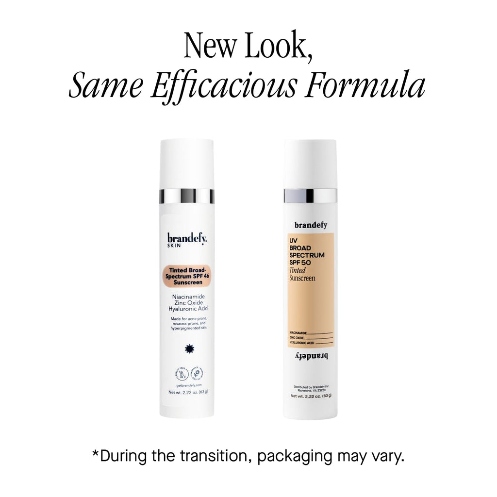 Brandefy UV Tinted SPF 50: Hydrating Mineral Sunscreen with Niacinamide | Made in USA