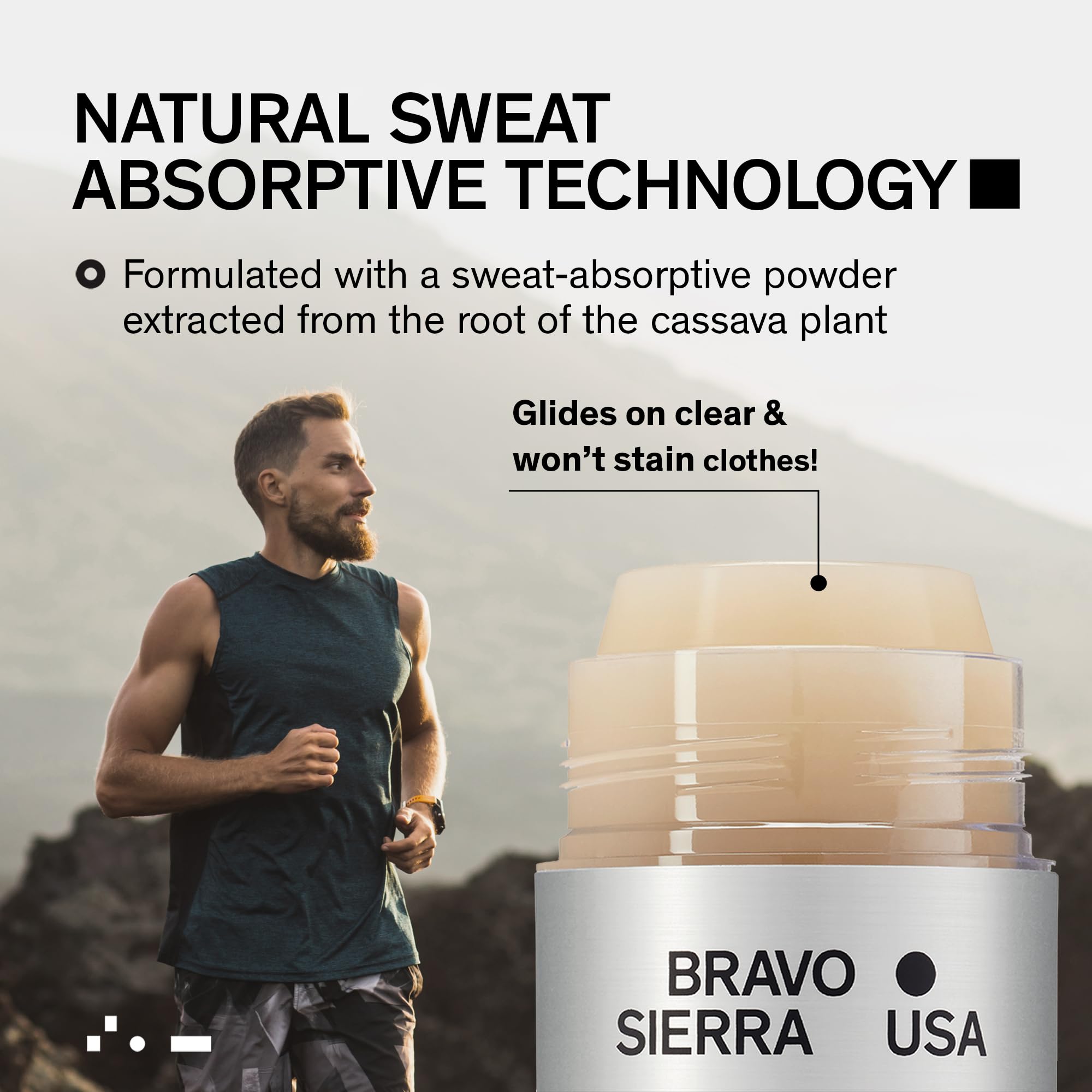 Bravo Sierra Aluminum-Free Deodorant for Men - 2-Pack, Tonka Bean & Lemon, 3.2 oz