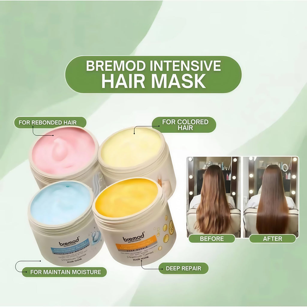 Bremod Performance Vitamin B5 & Collagen Hair Mask – Deep Repair for Dry, Damaged Hair (16.9 oz)