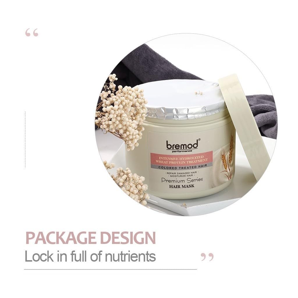 Bremod Performance Vitamin B5 & Collagen Hair Mask – Deep Repair for Dry, Damaged Hair (16.9 oz)