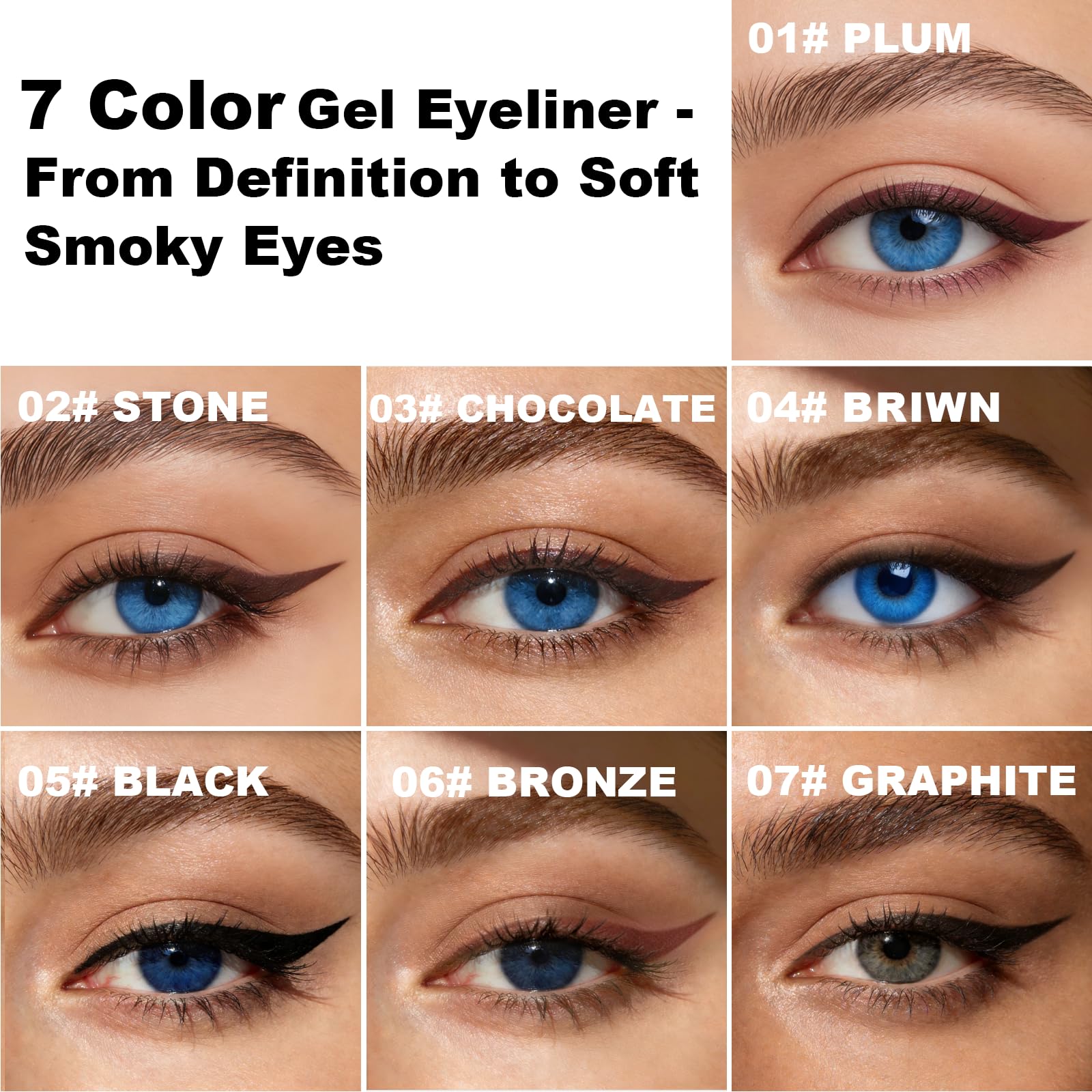 Brenqe Plum & Chocolate Eyeliner Set 2PCS – Waterproof and Long-Lasting