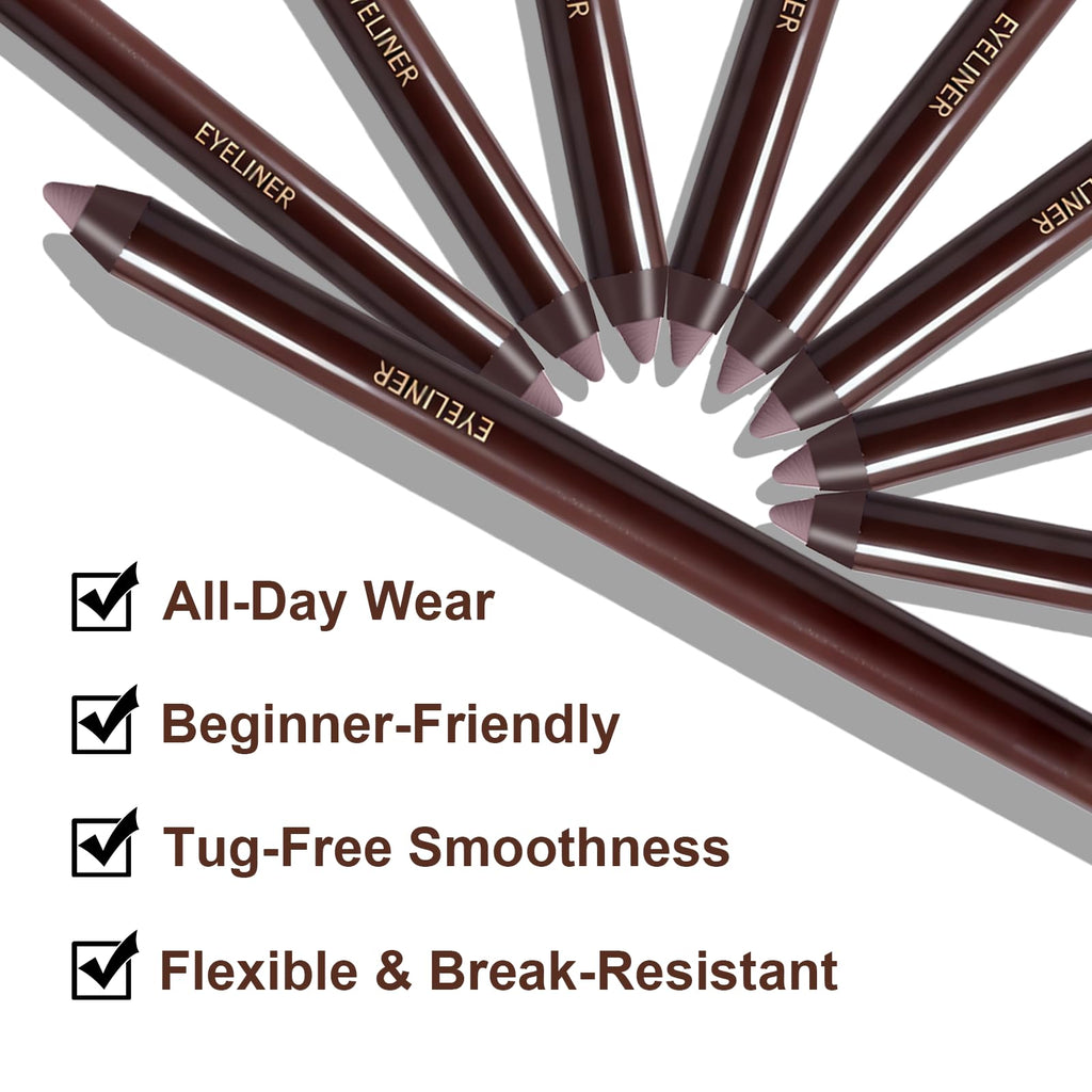 Brenqe Plum & Black Gel Eyeliner Set 2PCS – Long-Lasting Waterproof Creamy Gel