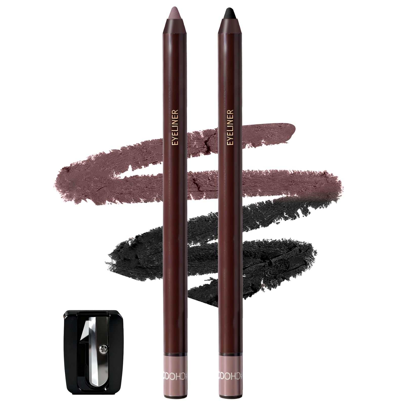 Brenqe Plum & Black Gel Eyeliner Set 2PCS – Long-Lasting Waterproof Creamy Gel