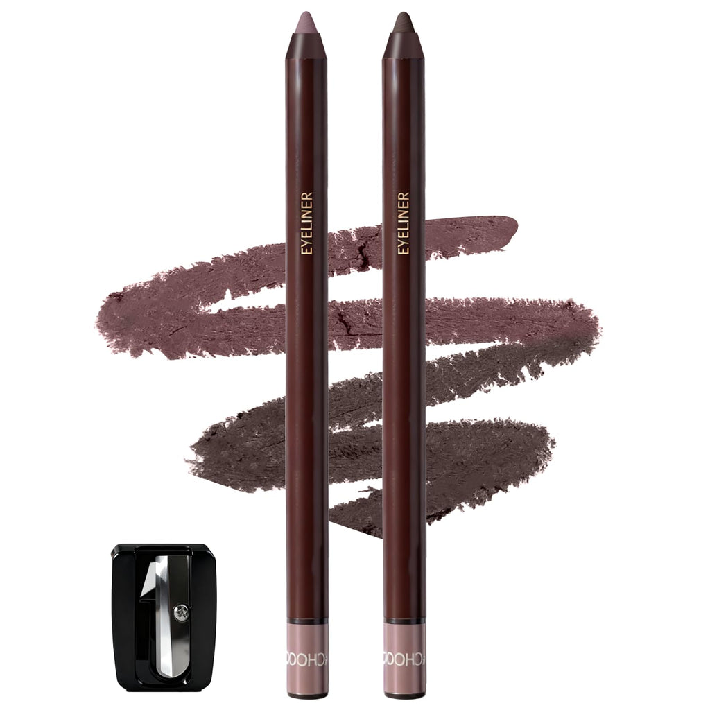 Brenqe Plum&Brown 2PCS Gel Eyeliner Pencil | Waterproof, Long-Lasting Plum & Brown